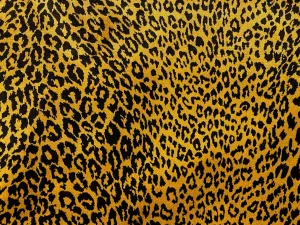 Jacquard Velvet Exotic Leopard Black Gold Heavy Upholstery Fabric By The Yard