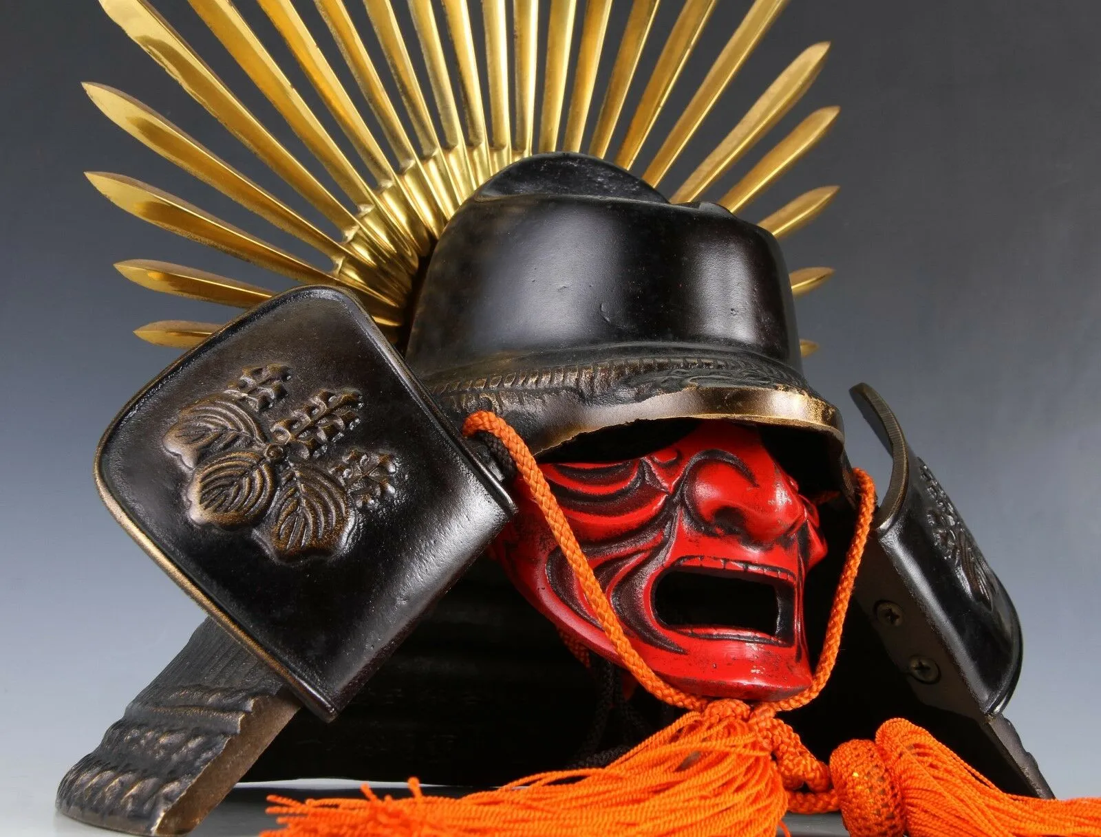 Japanese Vintage Samurai Helmet -Hideyoshi Kabuto with a mask-  Age of Samurai