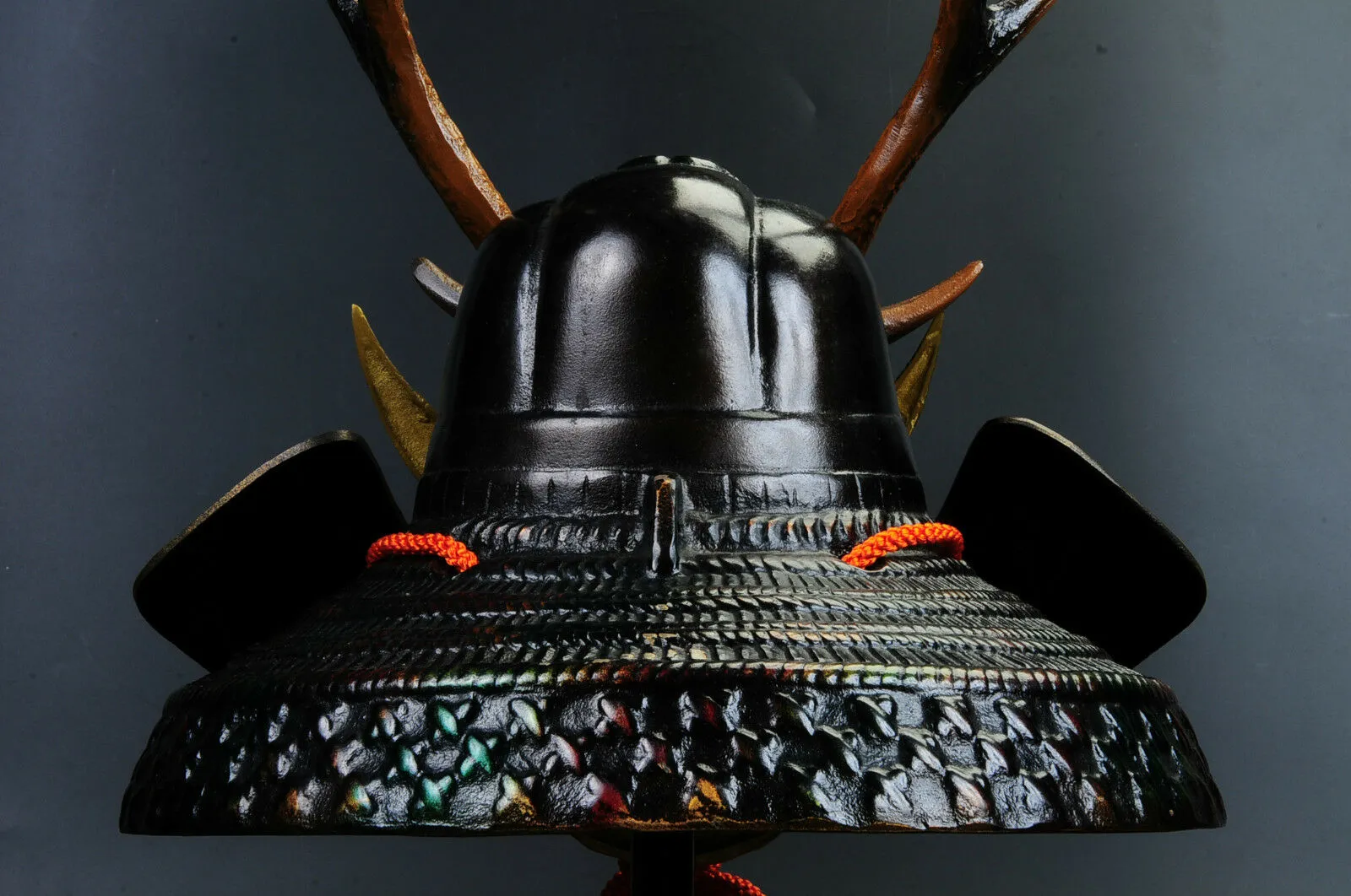 Japanese Vintage Samurai Helmet  shikanosuke kabuto with a mask Tsushima