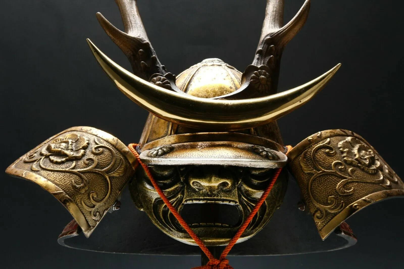 Japanese Vintage Samurai Helmet  shikanosuke kabuto with a mask