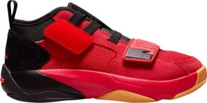 Jordan Zion 2 PS Red Suede Gum Sneakers, red