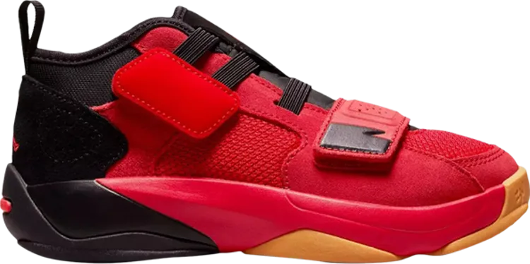 Jordan Zion 2 PS Red Suede Gum Sneakers, red