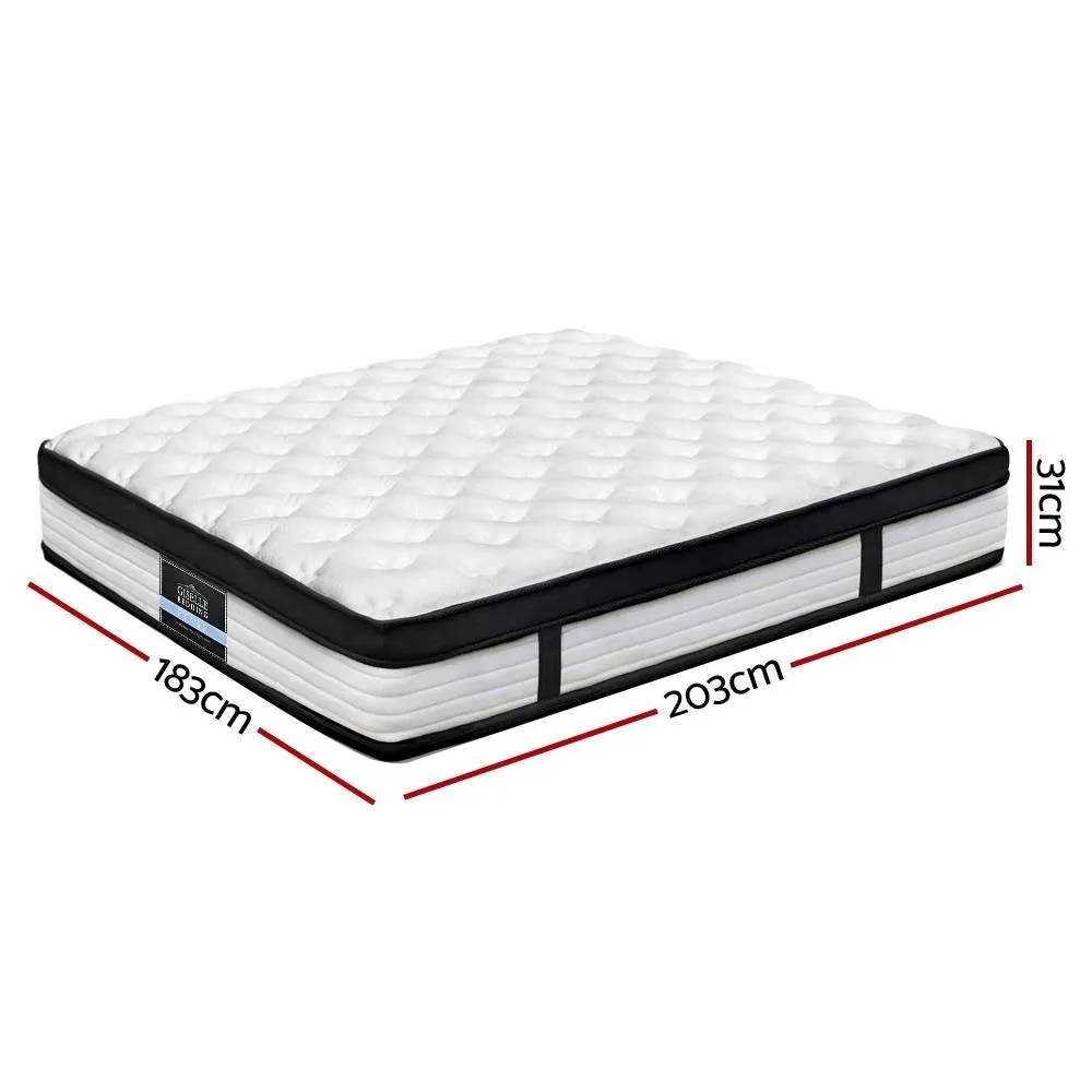 King Package | Avalon Bed Charcoal & Devon Euro Top Mattress (Medium)