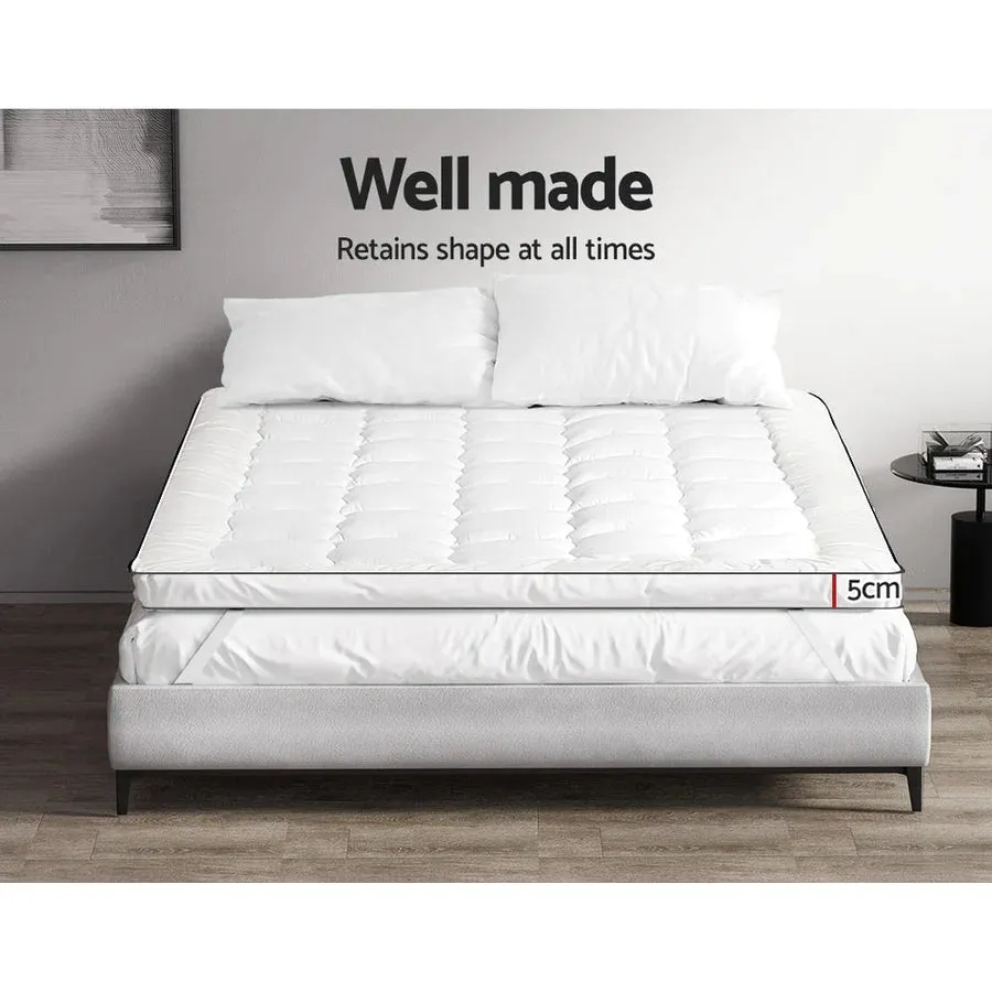 King Premium Package | Altona Bed Charcoal, Algarve Euro Top Mattress (Medium Firm) & Deluxe Mattress Topper!