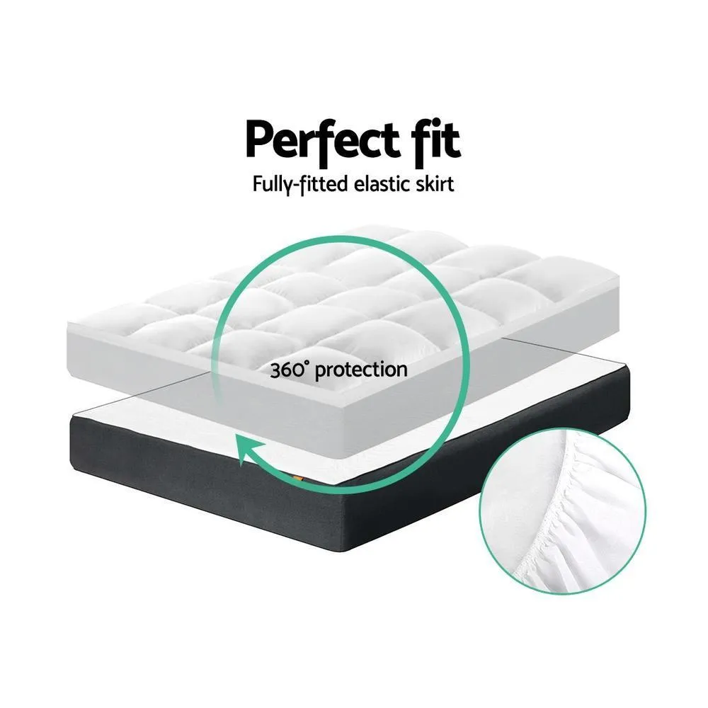 King Premium Package | Elouera Bed Charcoal, Algarve Euro Top Mattress (Medium Firm) & Bamboo Mattress Topper!