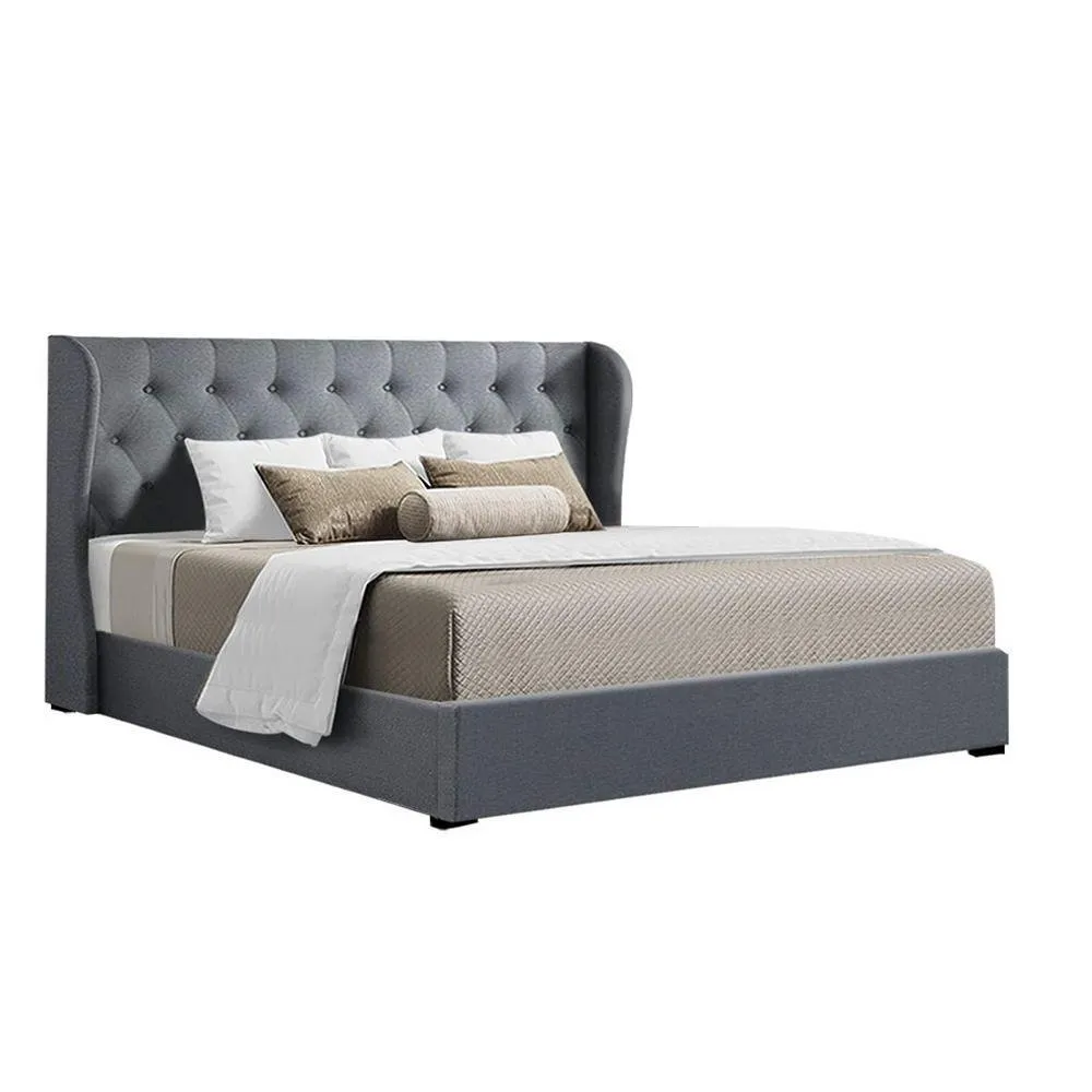 King Premium Package | Elouera Bed Grey, Algarve Euro Top Mattress (Medium Firm) & Bamboo Mattress Topper!