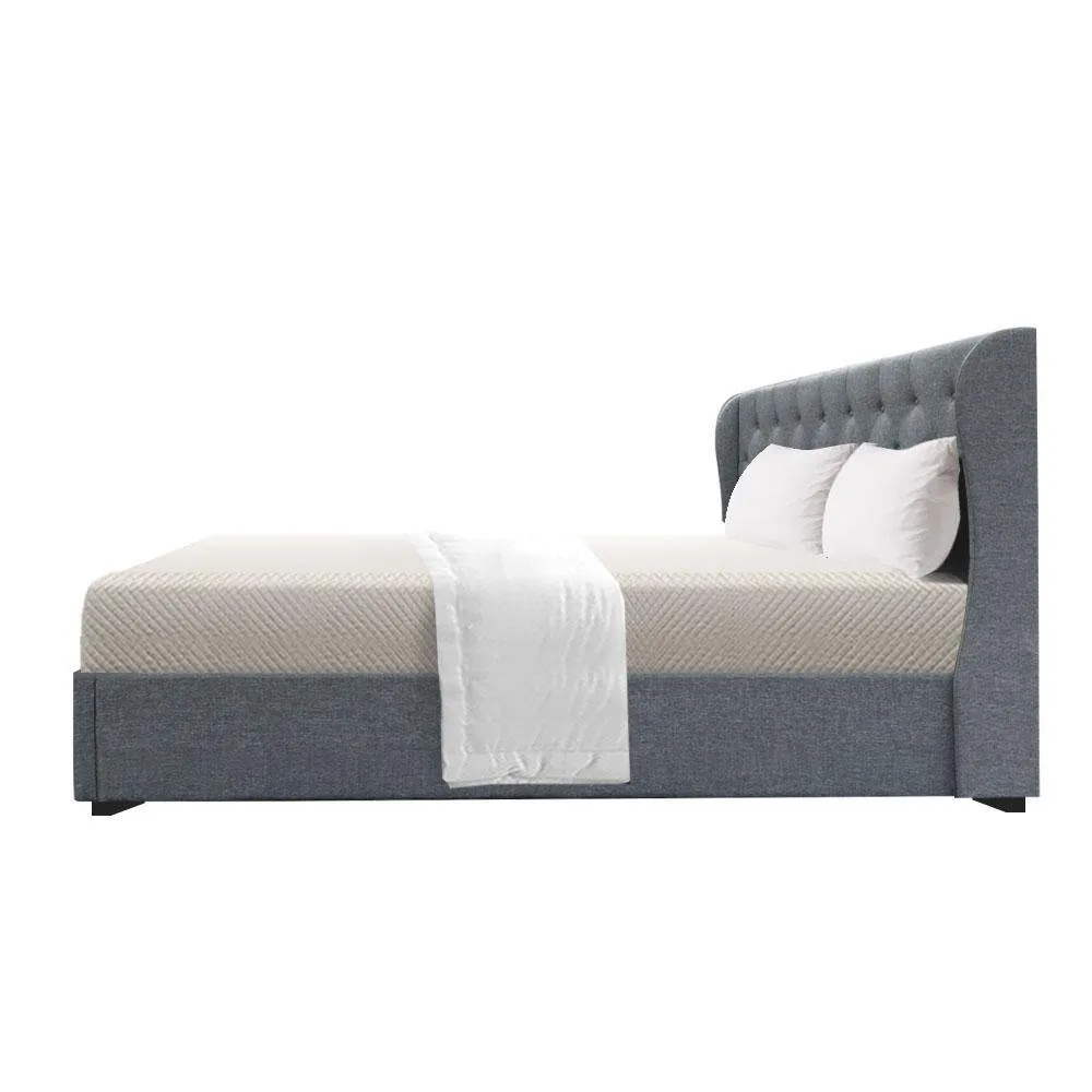 King Premium Package | Elouera Bed Grey, Algarve Euro Top Mattress (Medium Firm) & Bamboo Mattress Topper!