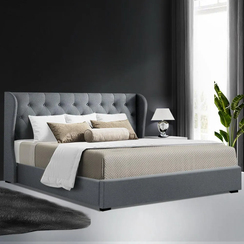 King Premium Package | Elouera Bed Grey, Algarve Euro Top Mattress (Medium Firm) & Bamboo Mattress Topper!