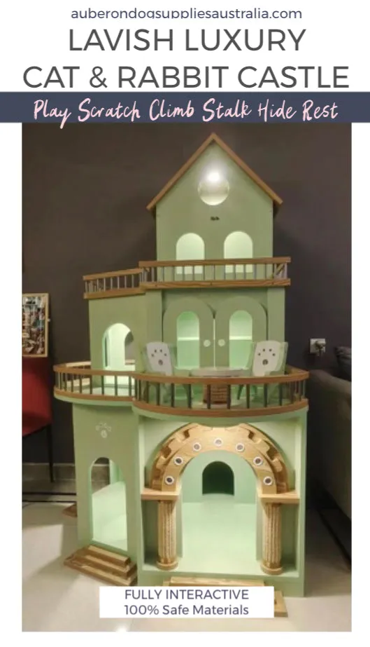 Lavish Luxury CAT & RABBIT Castle Mansion House fully interactive high quality pet palace