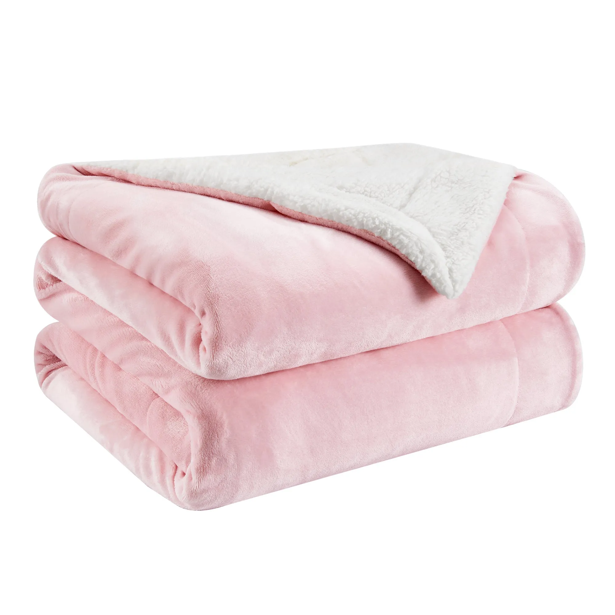 Linenova Sherpa Flannel Fleece Blanket