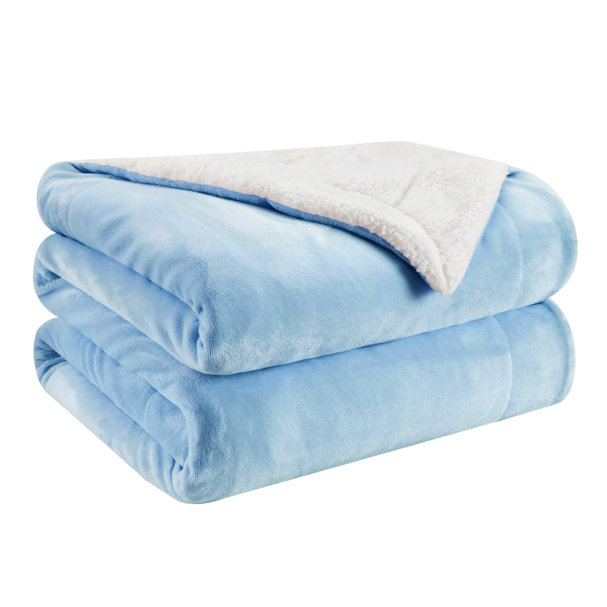 Linenova Sherpa Flannel Fleece Blanket