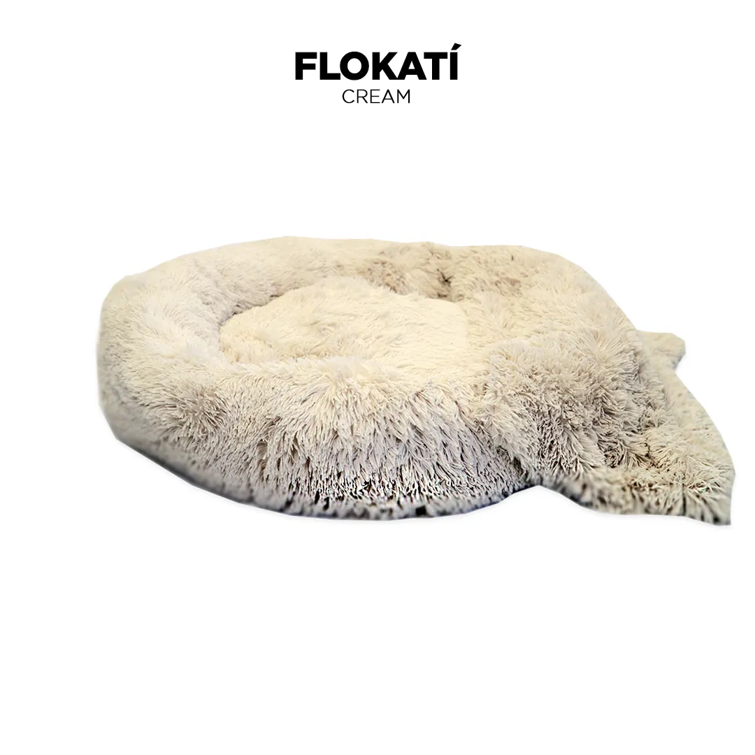 Long-Fur Fluffy Flokati Large 90cm IREMIA™ Dog Bed