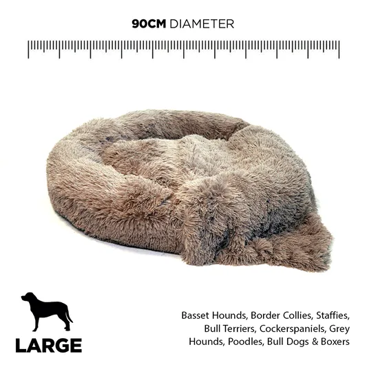 Long-Fur Fluffy Flokati Large 90cm IREMIA™ Dog Bed