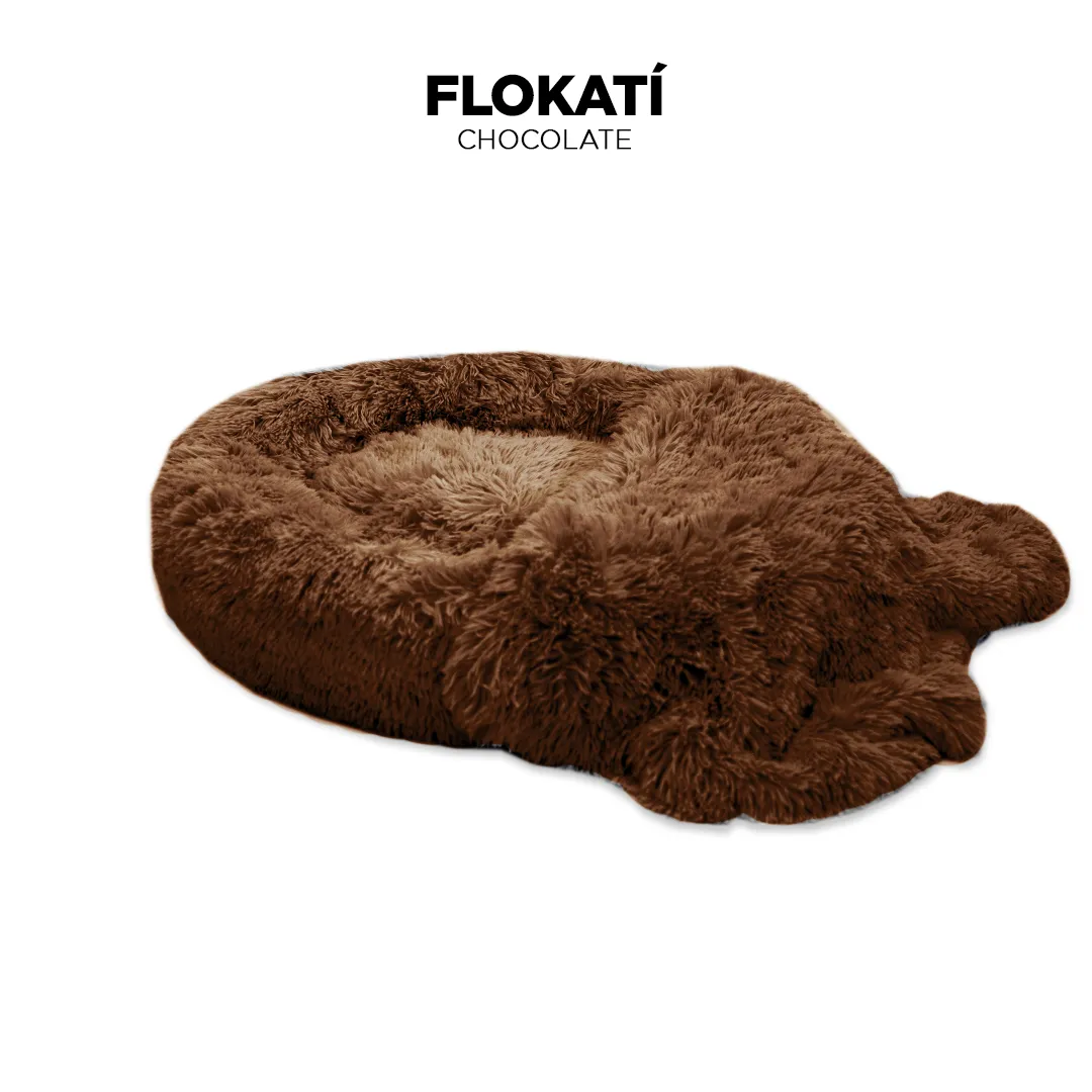 Long-Fur Fluffy Flokati Large 90cm IREMIA™ Dog Bed