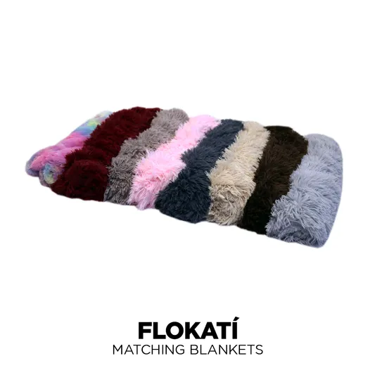 Long-Fur Fluffy Flokati Large 90cm IREMIA™ Dog Bed