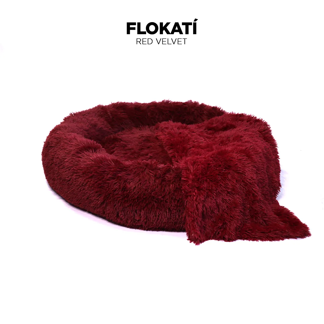 Long-Fur Fluffy Flokati Large 90cm IREMIA™ Dog Bed