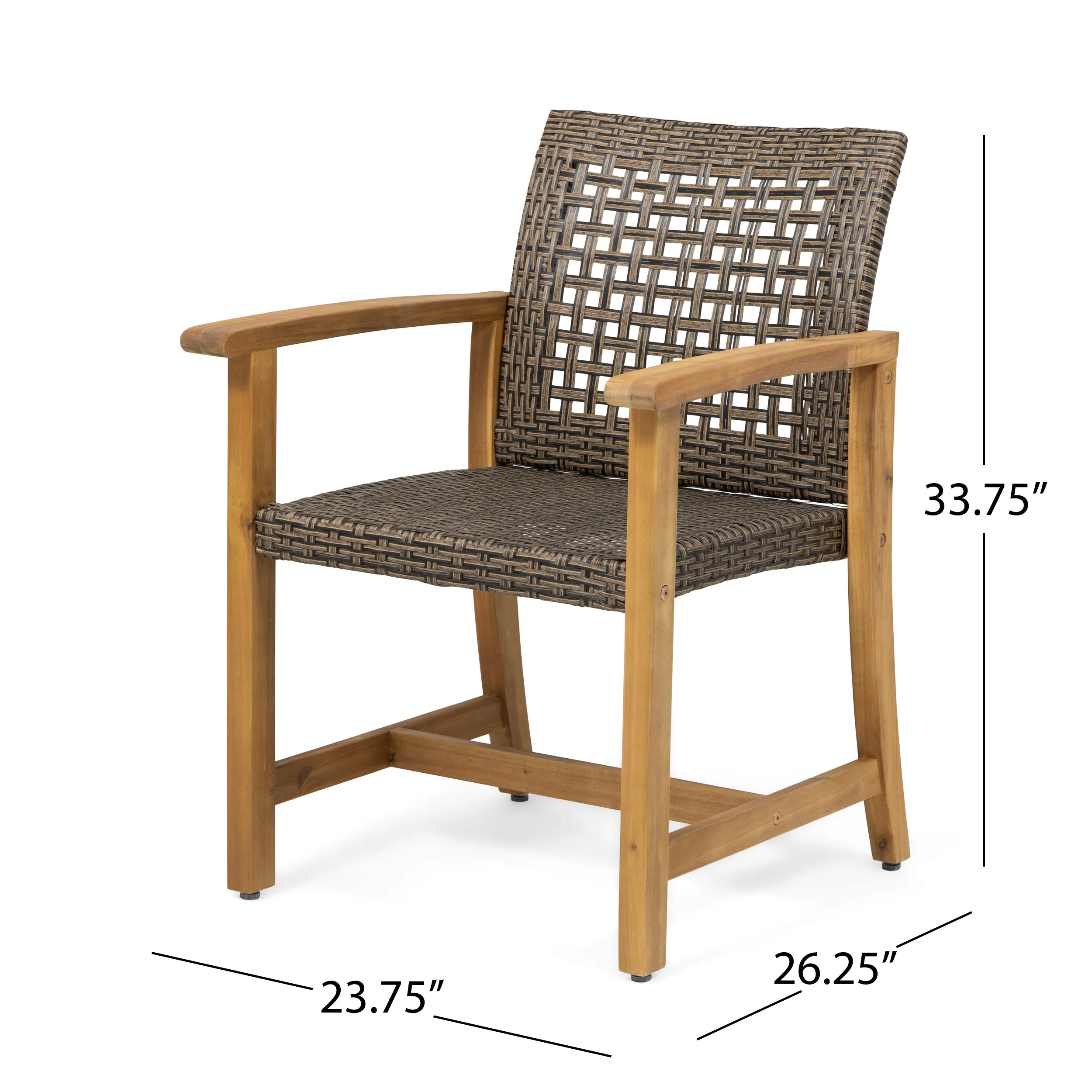 Loralynn Outdoor 8 Seater Acacia Wood Dining Set