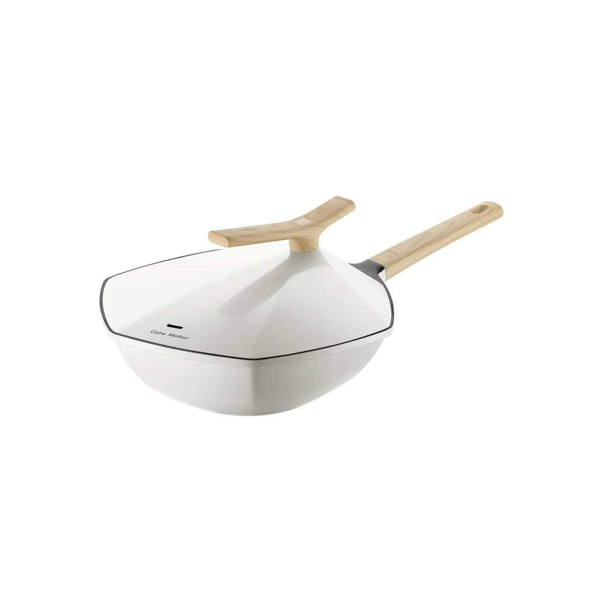 Maple Leaf 28cm White Non-stick Wok Pan - Elevate Your Culinary Experience