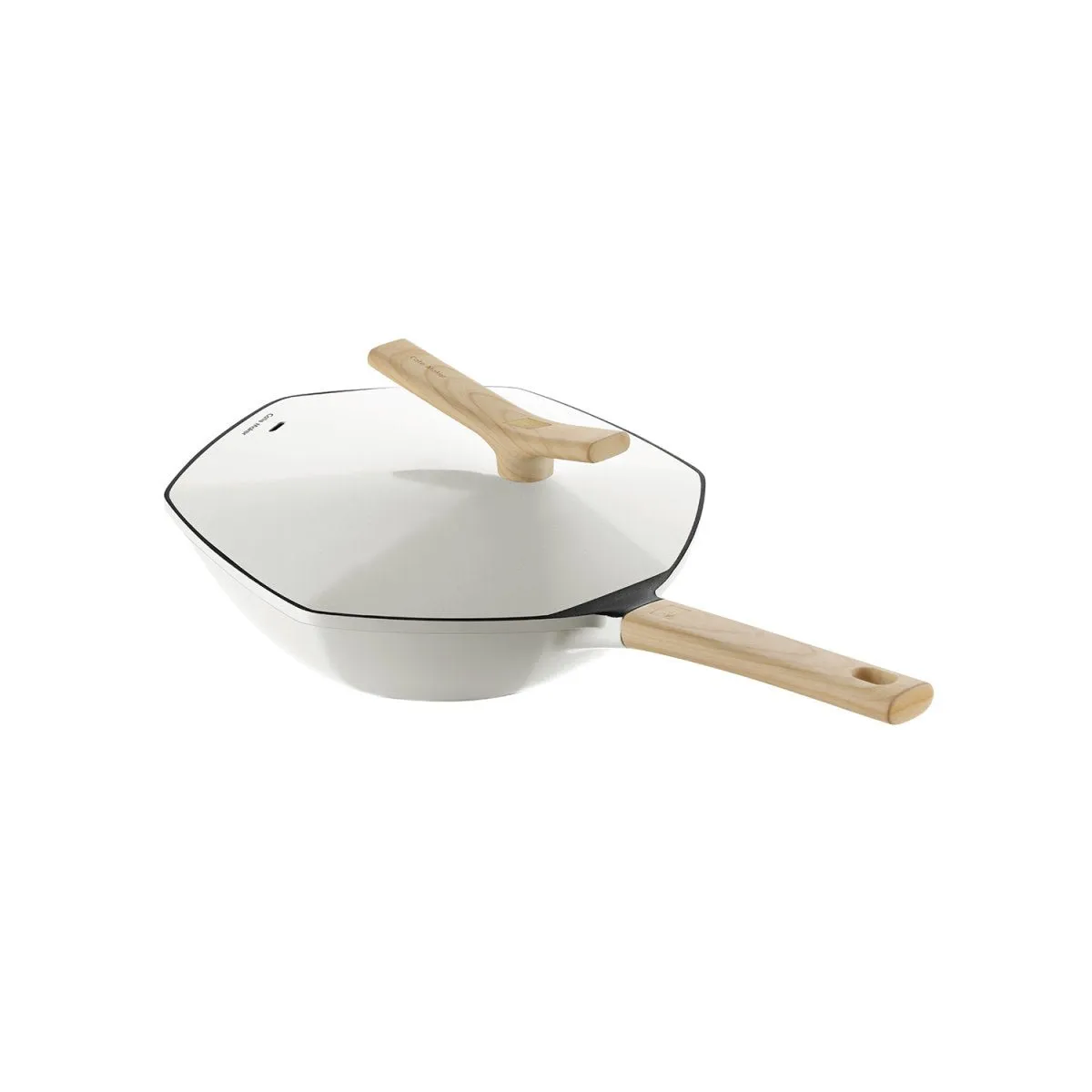 Maple Leaf 28cm White Non-stick Wok Pan - Elevate Your Culinary Experience