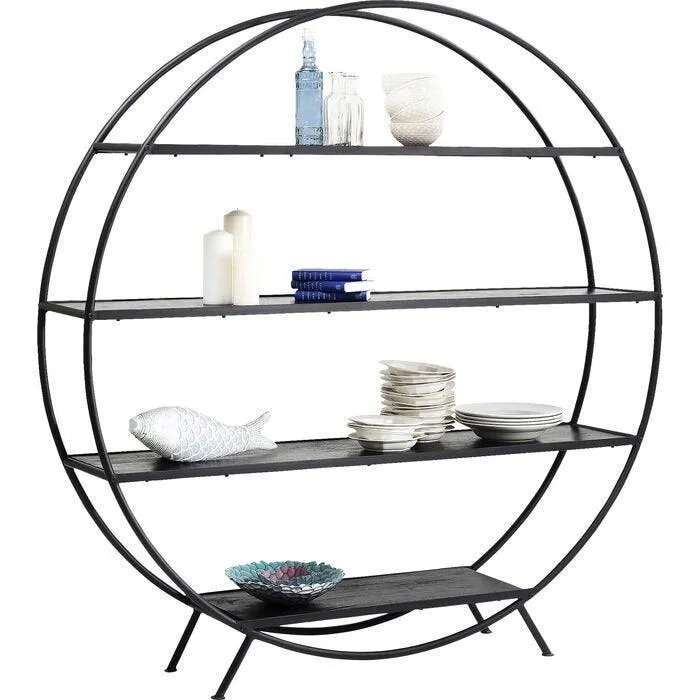 Mason Black Round Shelf