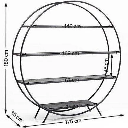 Mason Black Round Shelf