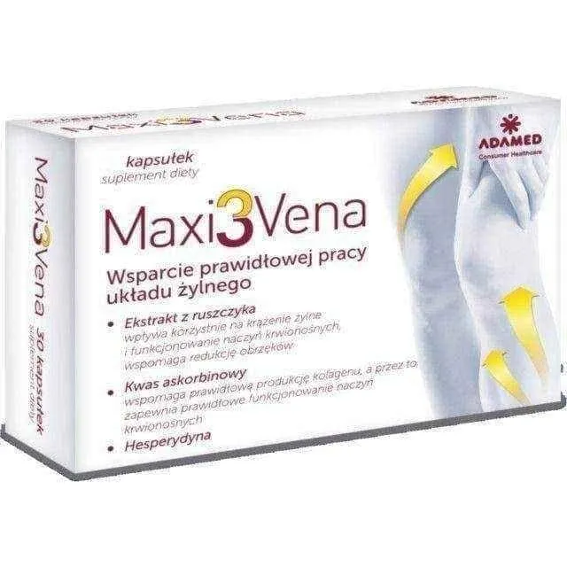 Maxi3Vena x 60 capsules, broken blood vessels, legs feel heavy