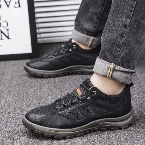 Mens Leather Sports Shoes Casual Genuine Leather Sneaker Sports Shoes S25413