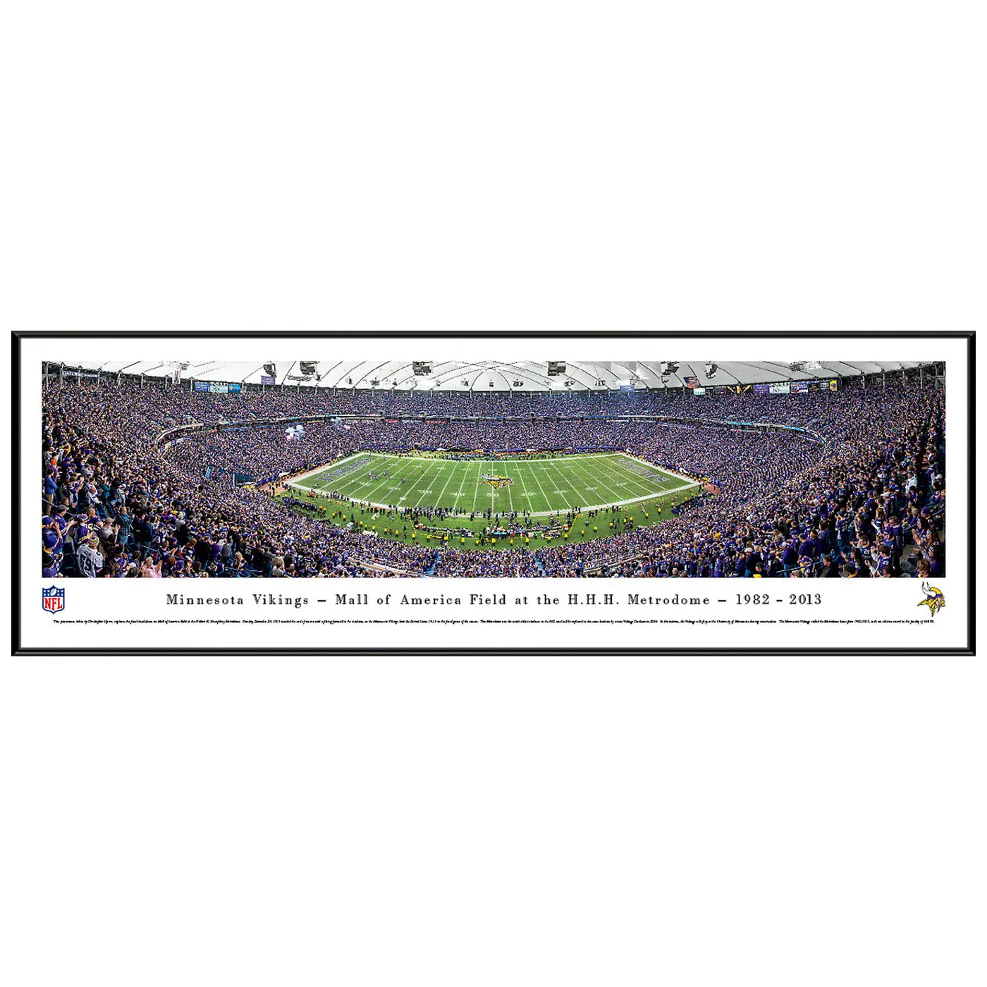 Minnesota Vikings Metrodome Final Game Panoramic Picture (Shipped)