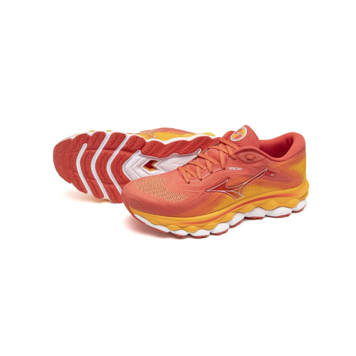 Mizuno Wave Sky 7 Red Orange SS24 Running Shoes