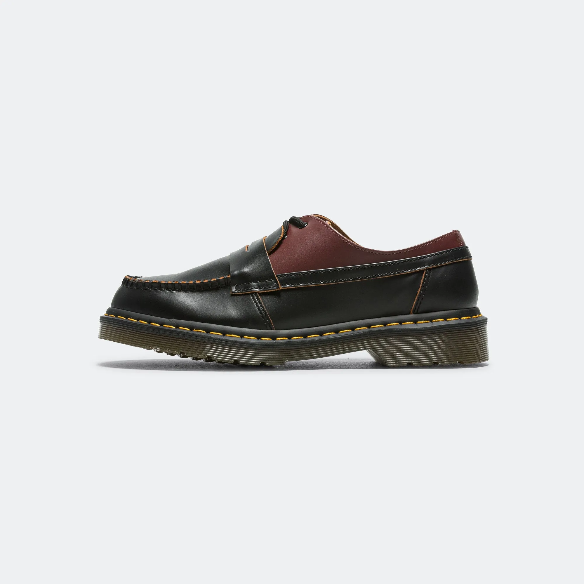 Mocassin x Dr. Martens - Black/Cherry Red Nappa