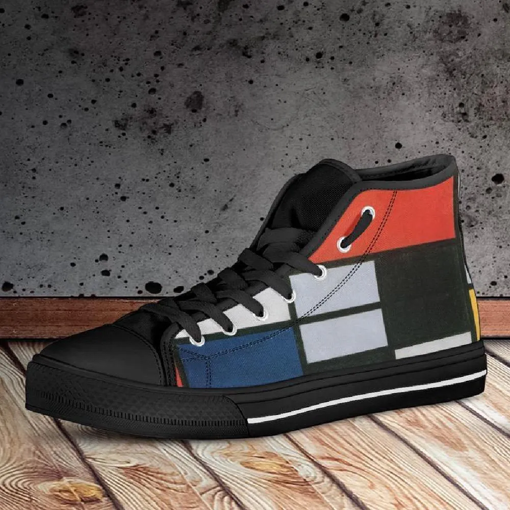 Mondrian Composition High Tops Women's Shoes