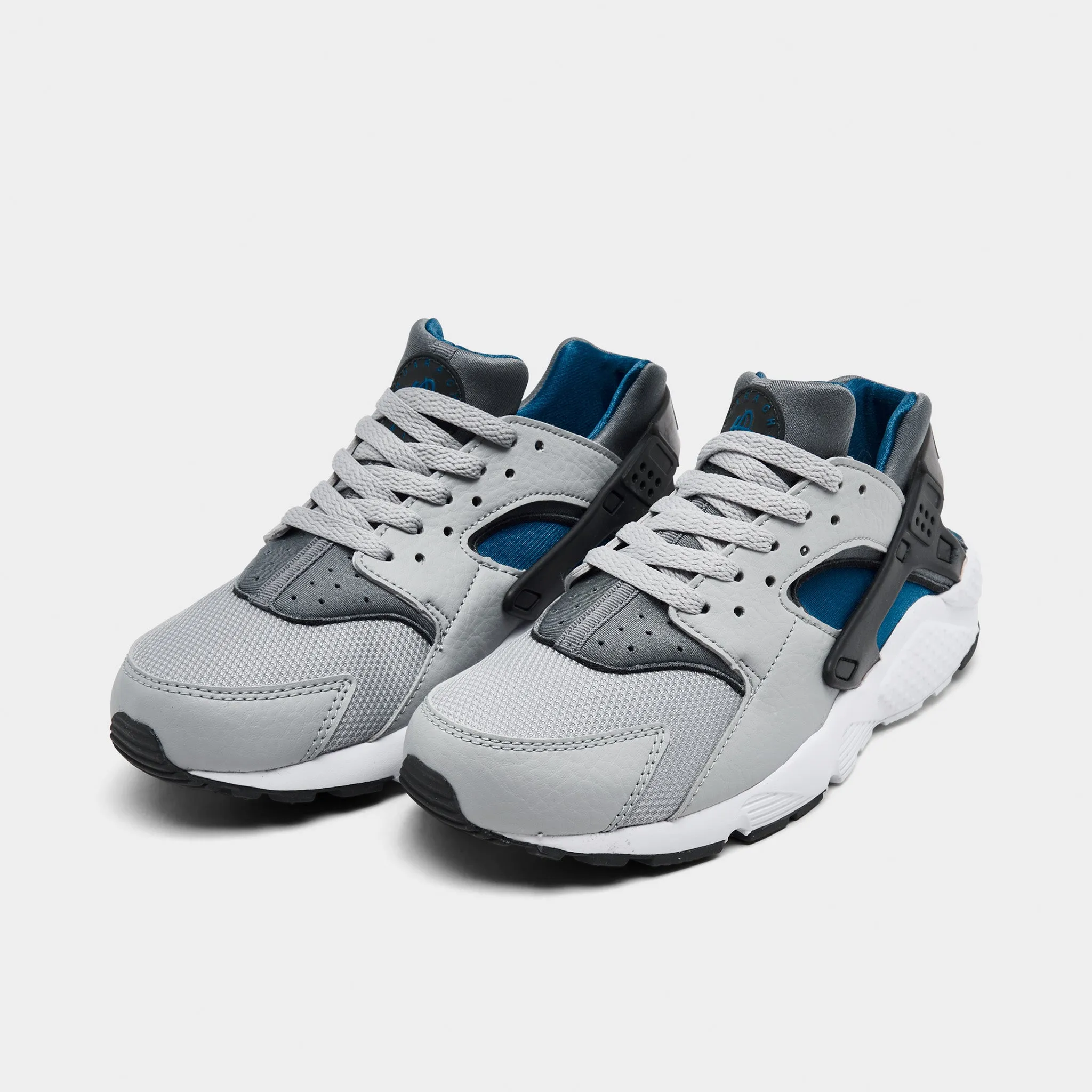 Nike Huarache Run GS Light Smoke Grey / Dark Marina Blue - Smoke Grey