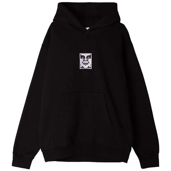 Obey Icon Extra Heavy Hood - Black