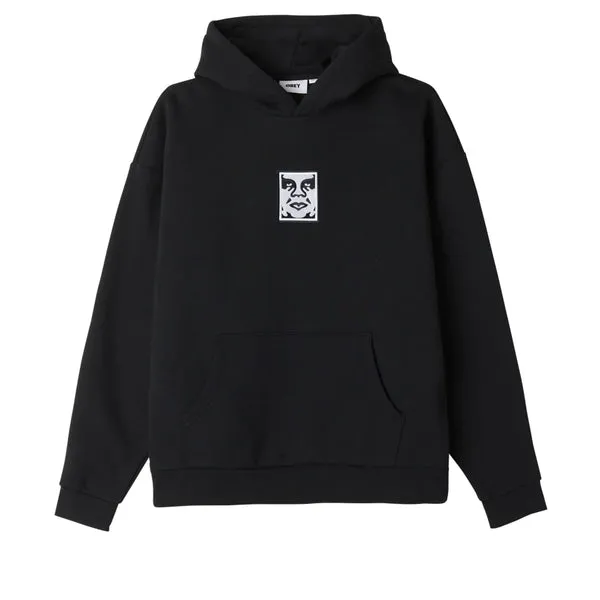 Obey Icon Extra Heavy Hood - Black