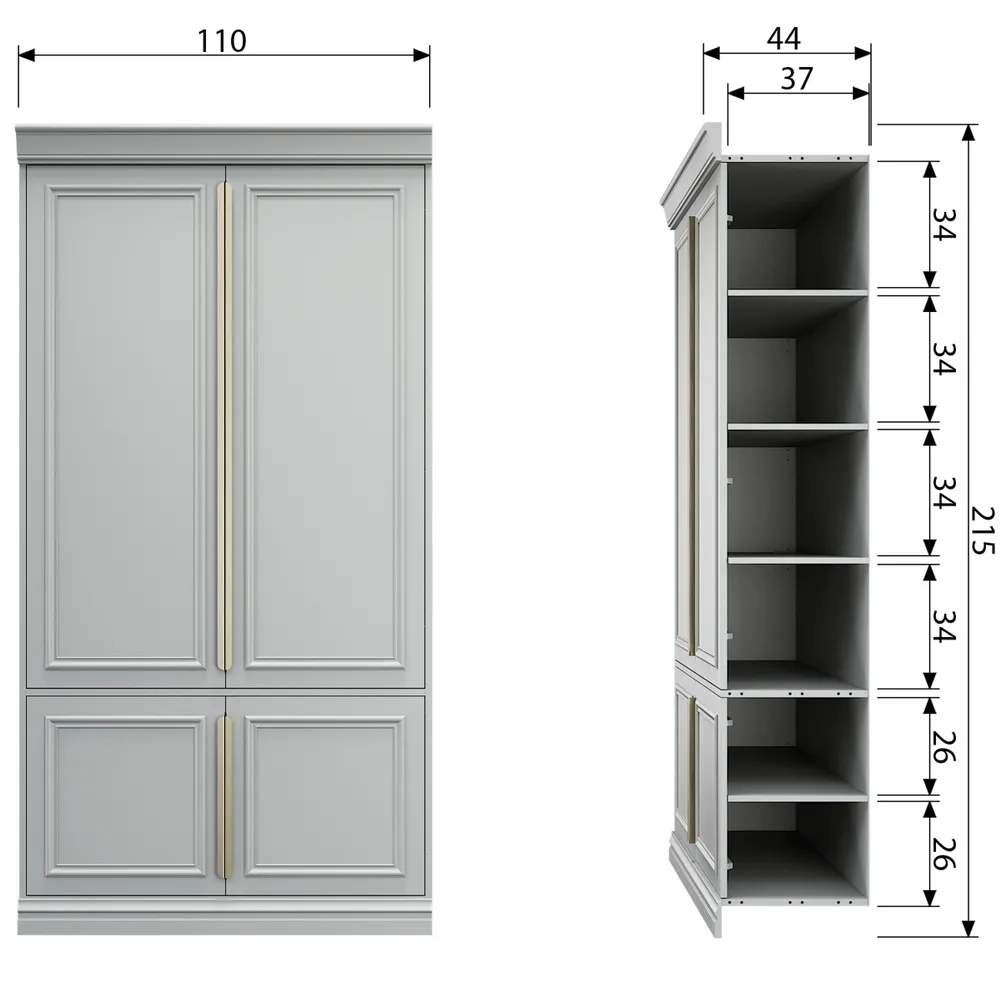 Organize Mist Pine Wood Cabinet