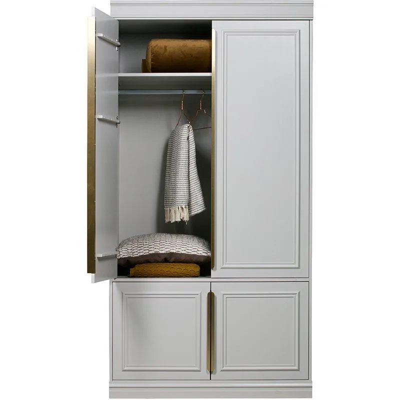 Organize Mist Pine Wood Wardrobe