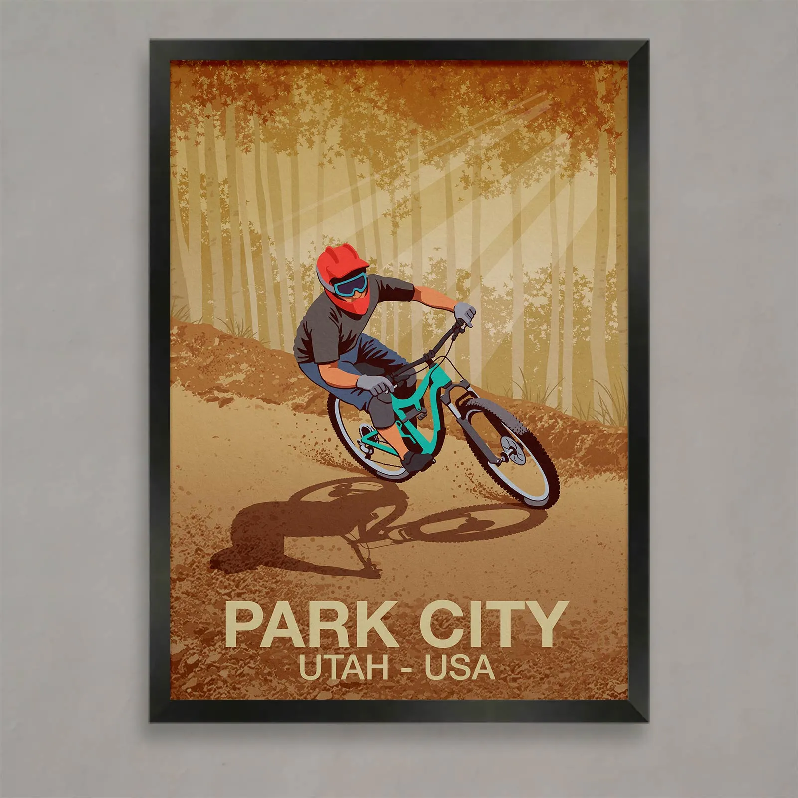 Park City mountain bike trail poster