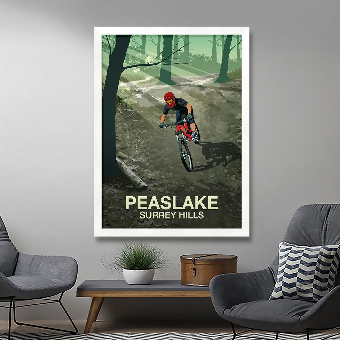 Peaslake Mountain Bike Poster