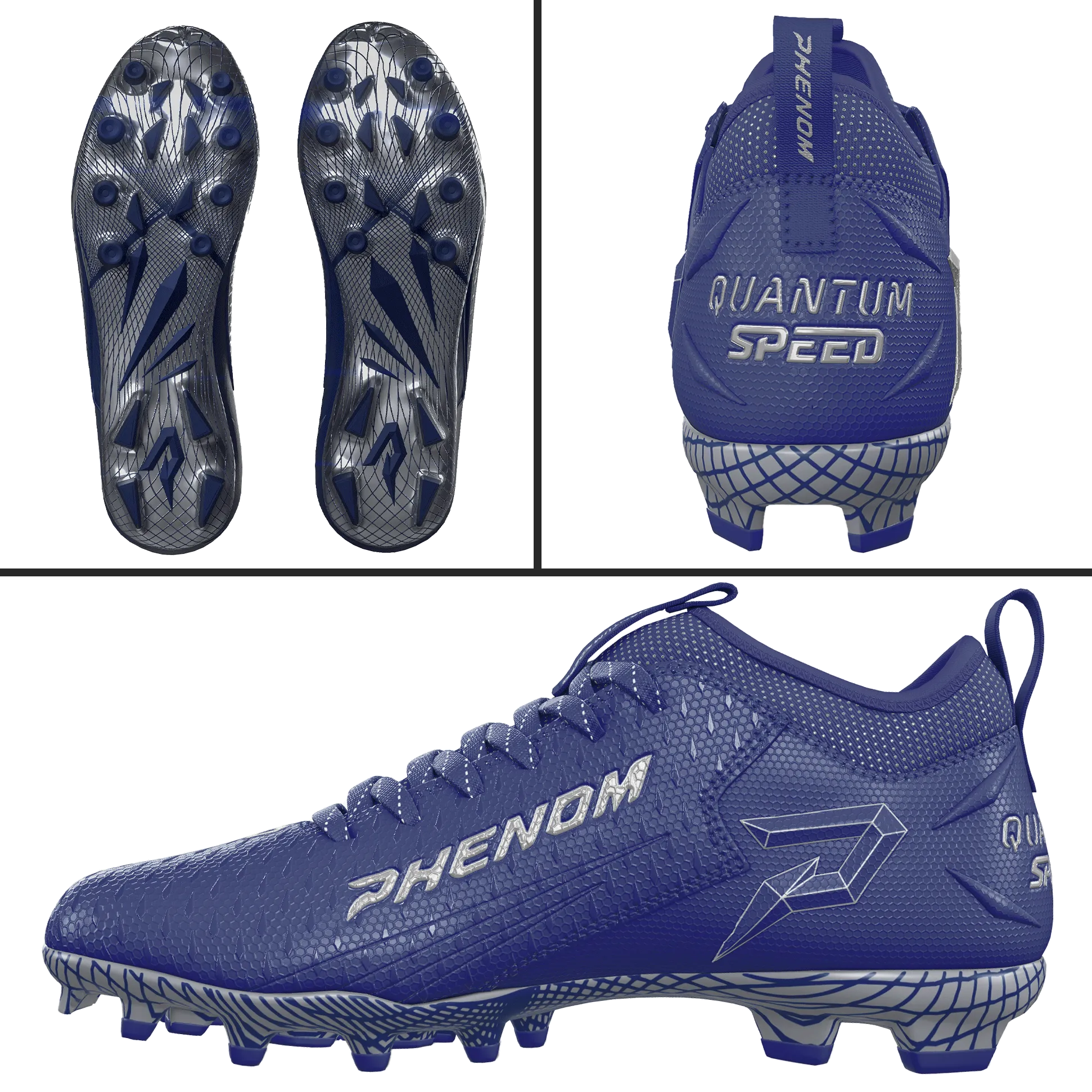 Phenom Elite Quantum Speed 2.0 Football Cleats - Team Colors