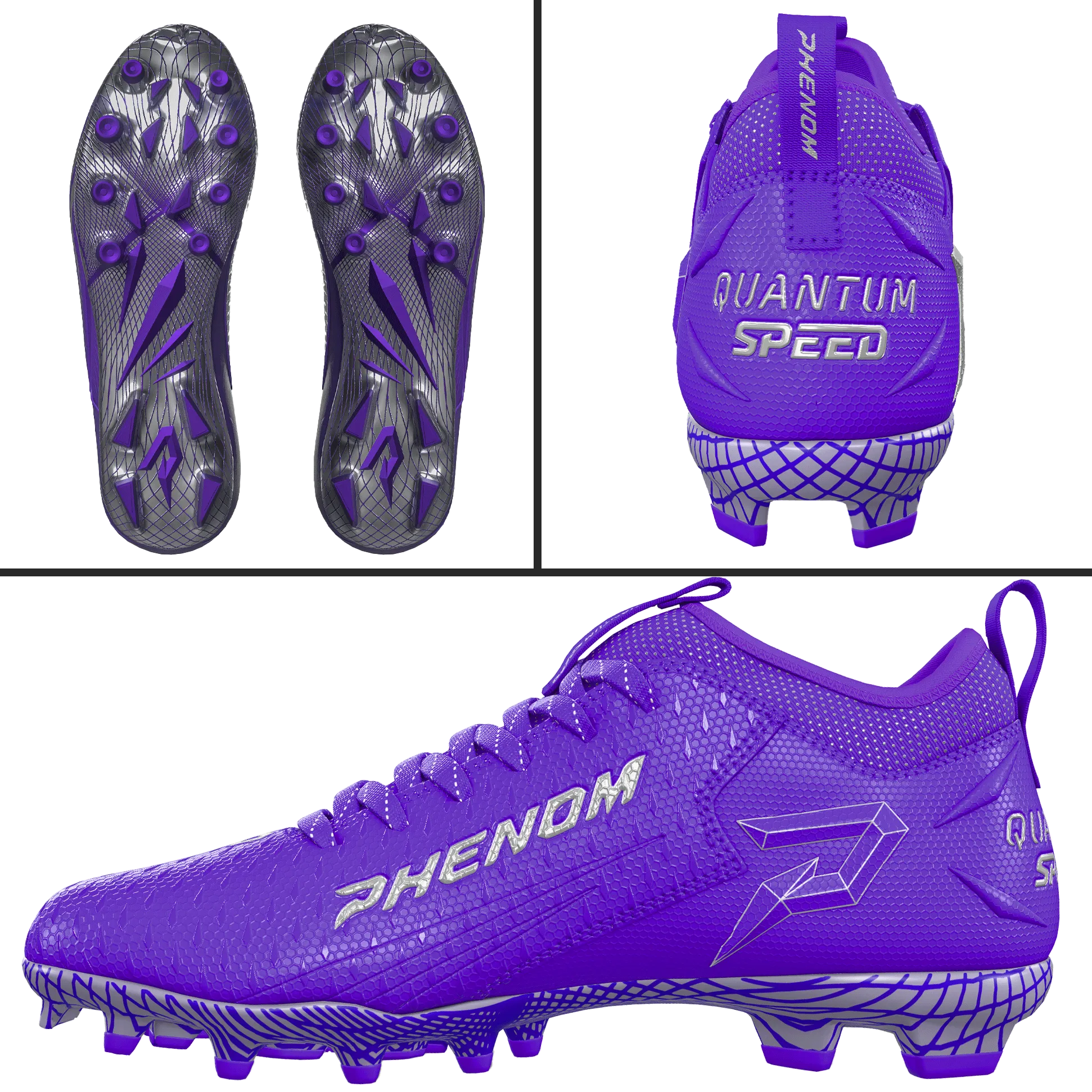 Phenom Elite Quantum Speed 2.0 Football Cleats - Team Colors