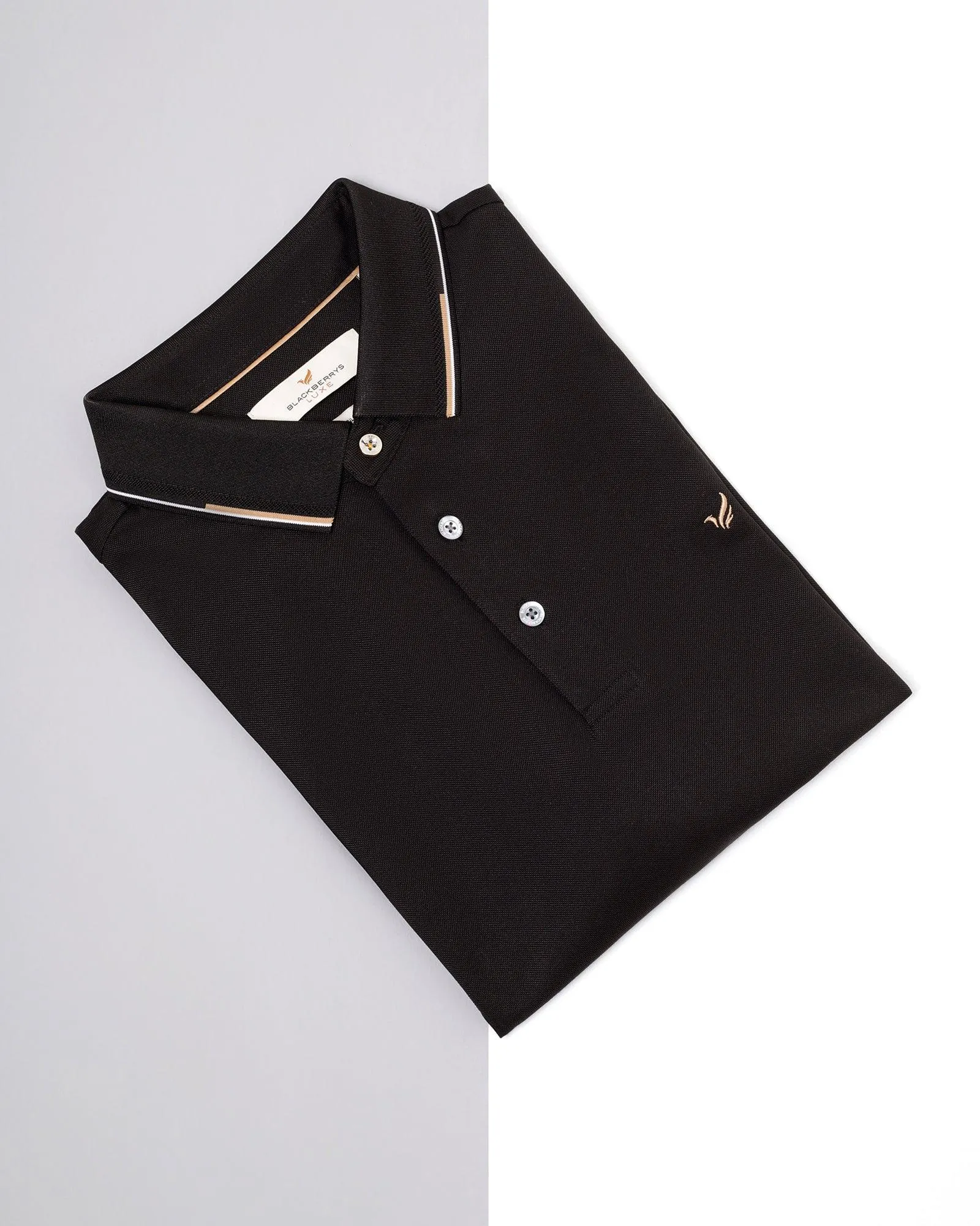 Polo Black Solid T-Shirt - Emerald