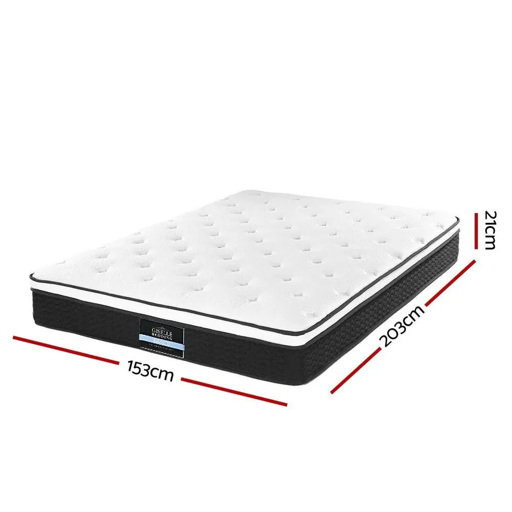 Queen Package | Burleigh Bed Frame Beige & Bonita Pillow Top Mattress (Medium Firm)