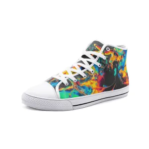 RIPTIDE Unisex High Top Canvas Shoes | GEOGLYSER