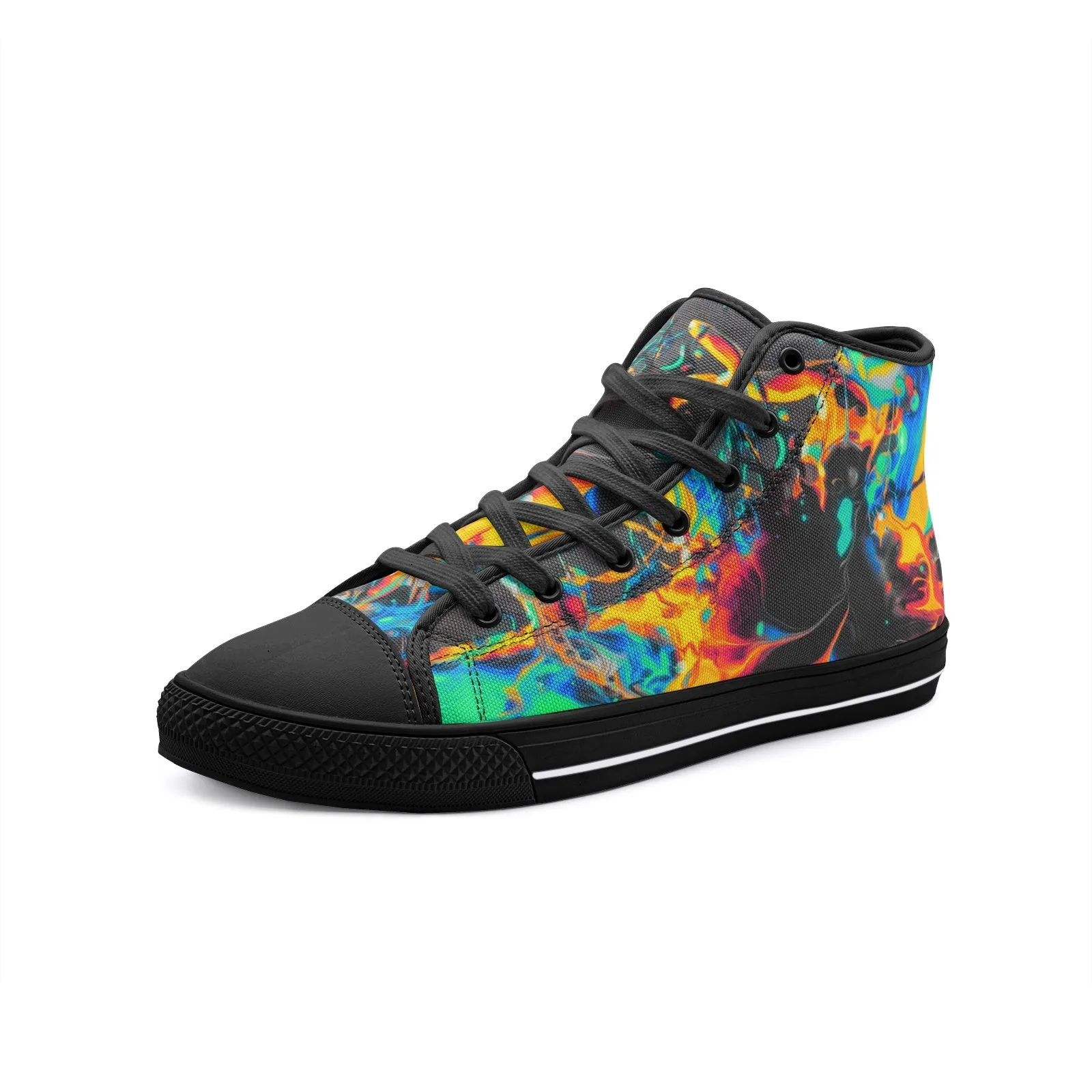 RIPTIDE Unisex High Top Canvas Shoes | GEOGLYSER