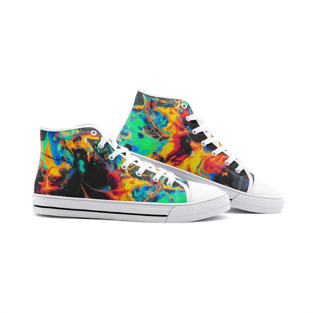 RIPTIDE Unisex High Top Canvas Shoes | GEOGLYSER