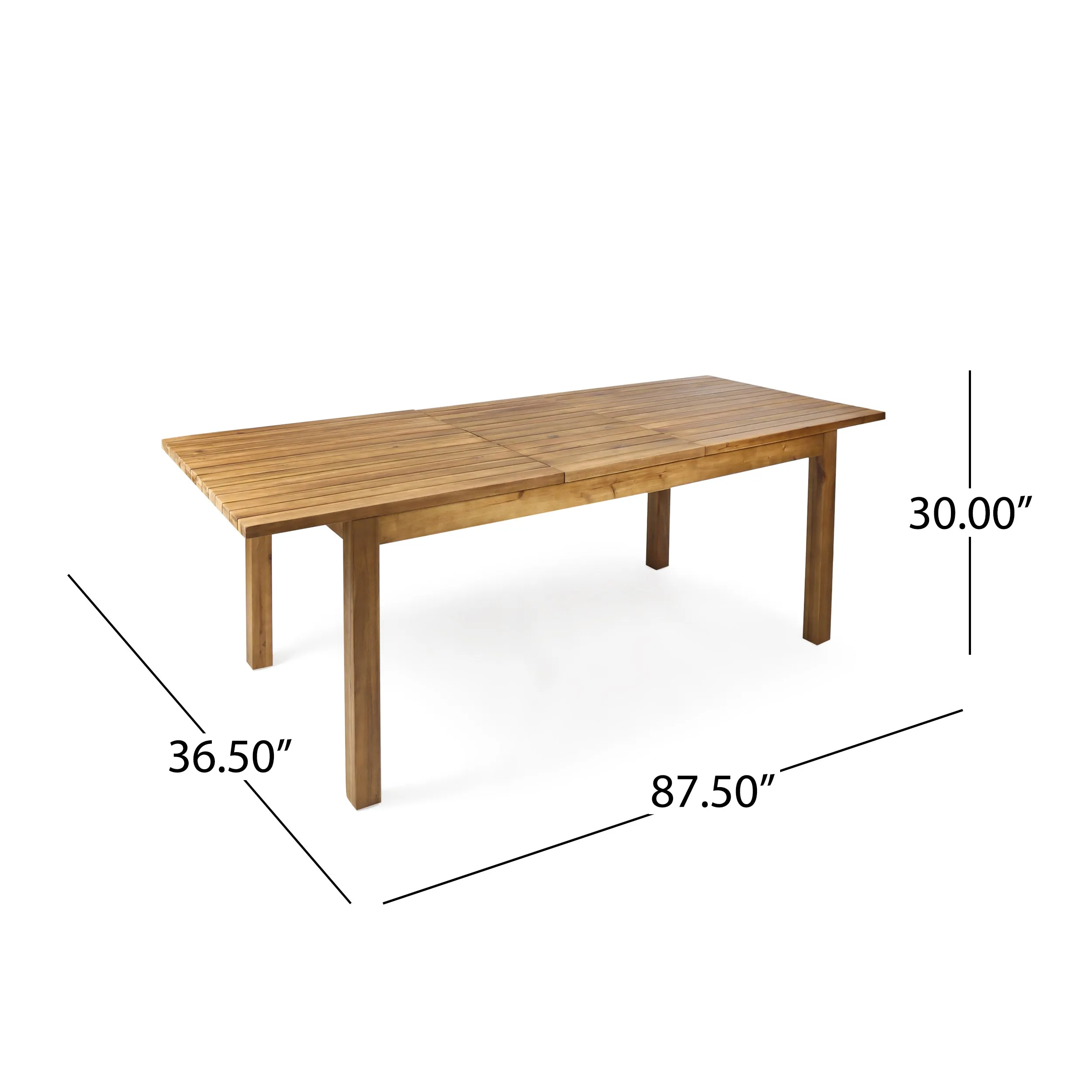 Rosin Outdoor Expandable 6 Seater Acacia Wood Dining Set