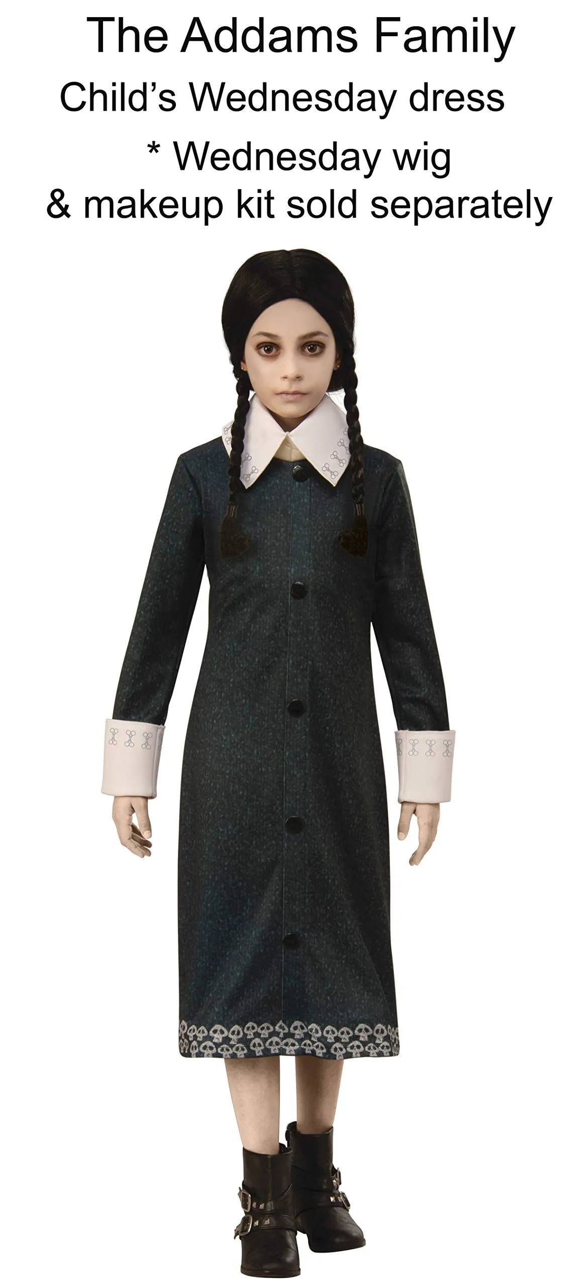 Rubie's Girl's Addams Family Animated Movie Wednesday Costume, Small