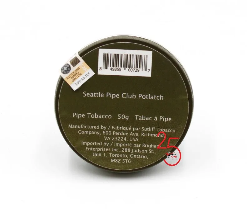 Seattle Pipe Club Potlatch 50g Pipe Tobacco