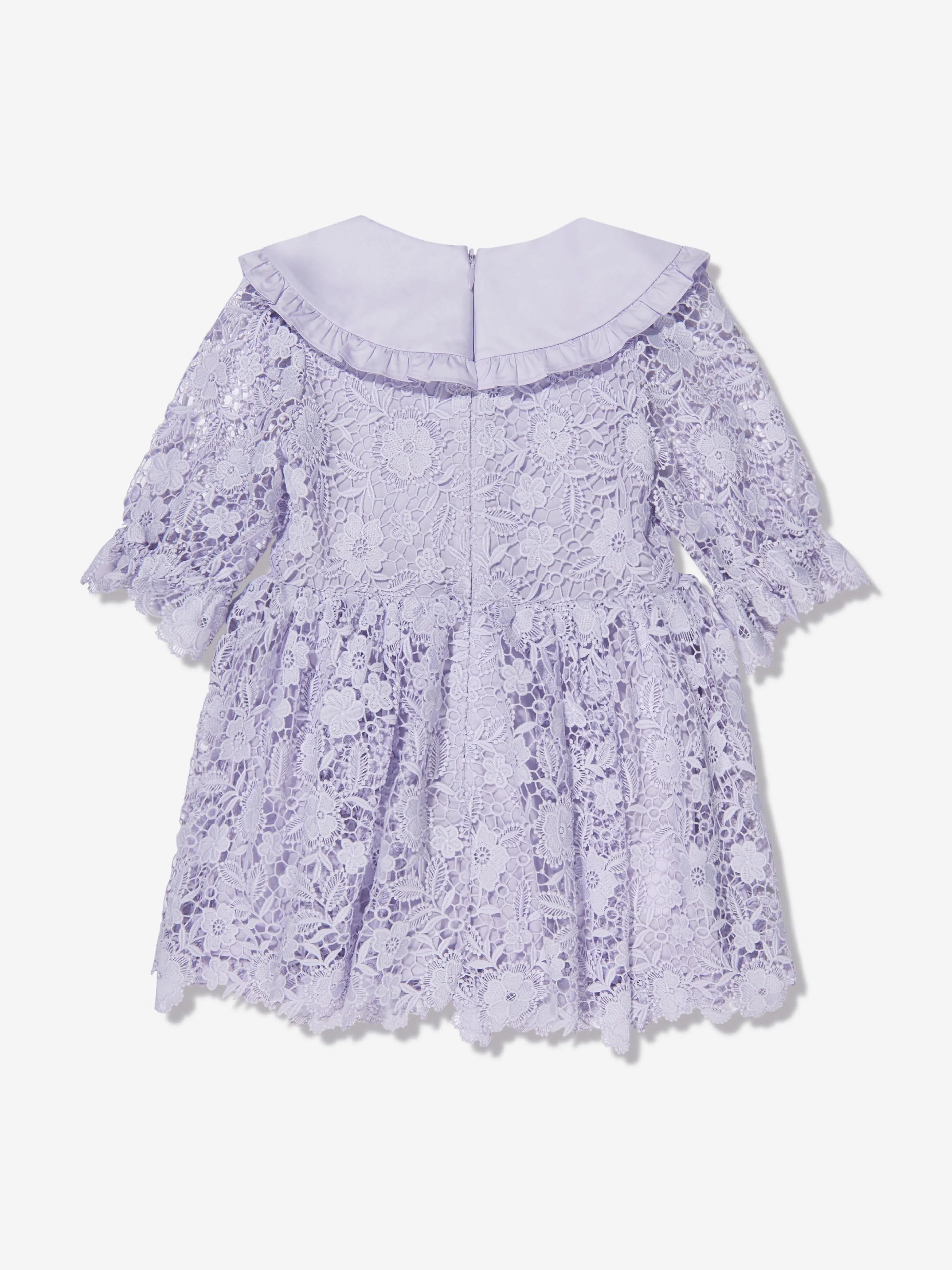 Self Portrait Girls Lace Mini Dress in Lilac