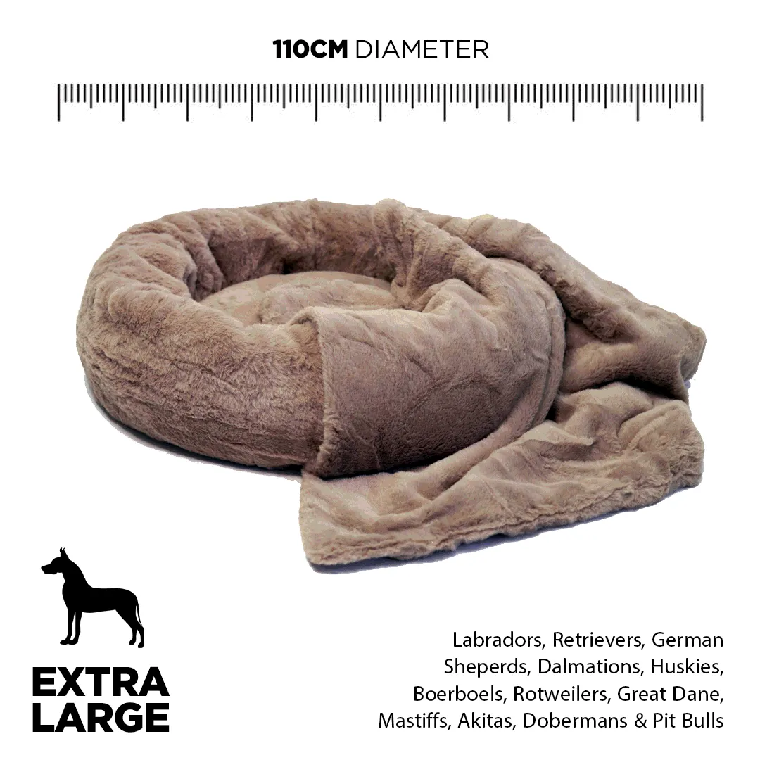 Short-Fur Velvet Veloúdo Extra-Large 110cm IREMIA™ Dog Bed